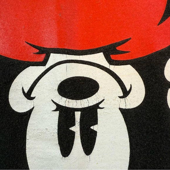 Vtg Mickey Mouse Black T Shirt Adult OSFA Disney Mickey & Co Bent Over Pose SS - Picture 13 of 13